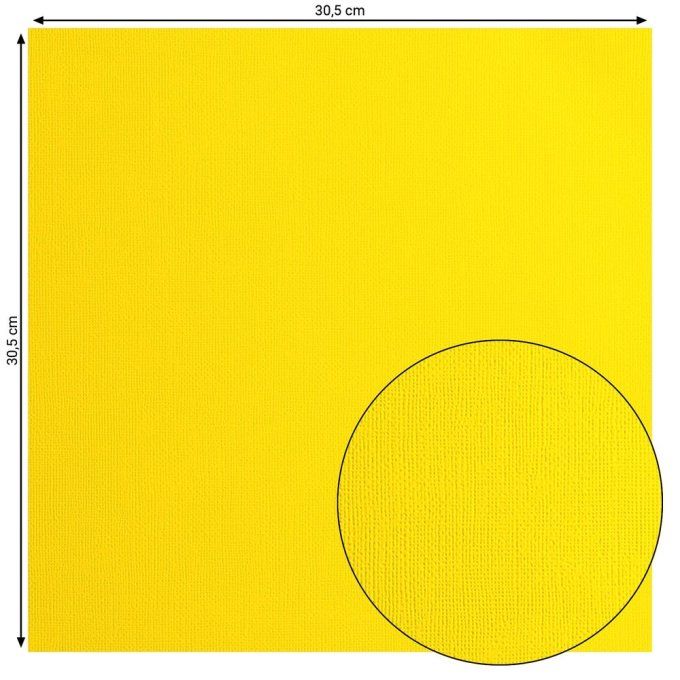 Florence • Papier Cartonné Texturé 30,5x30,5cm Lemon yellow X 20