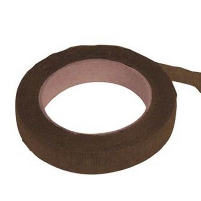 Rouleau de ruban floral marron