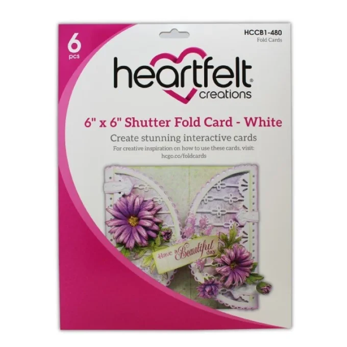 6" x 6" Shutter Fold Card - White X6