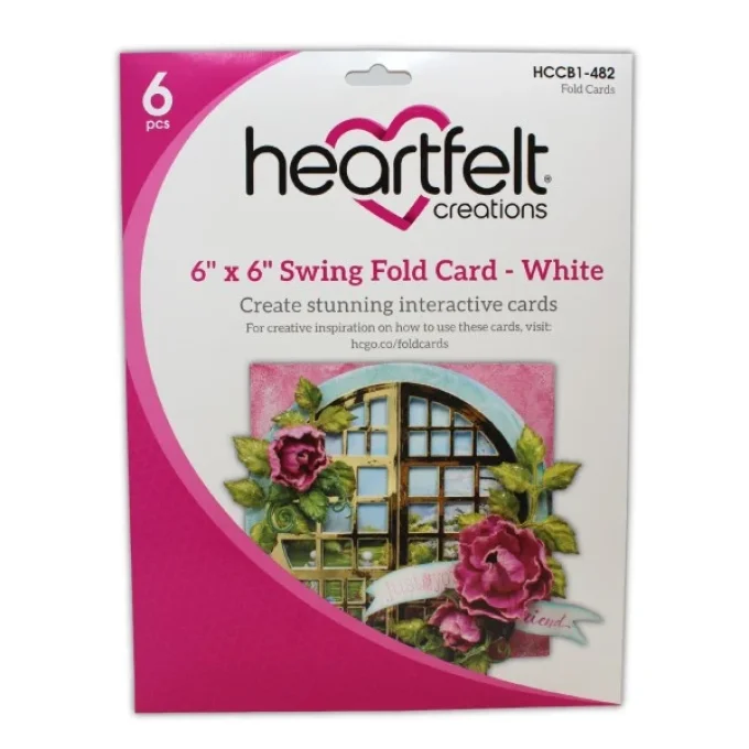  6" x 6" Swing Fold Card - White X6