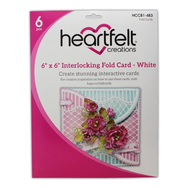6" x 6" Interlocking Fold Card - White X6