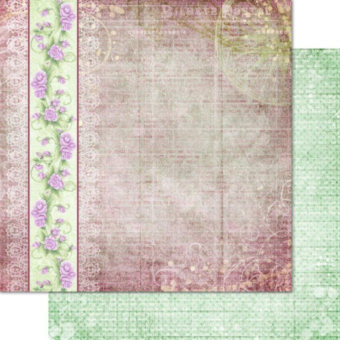 Bloc de papier Elegant Rose Frame 30.5 x 30.5 cm - Heartfelt Créations