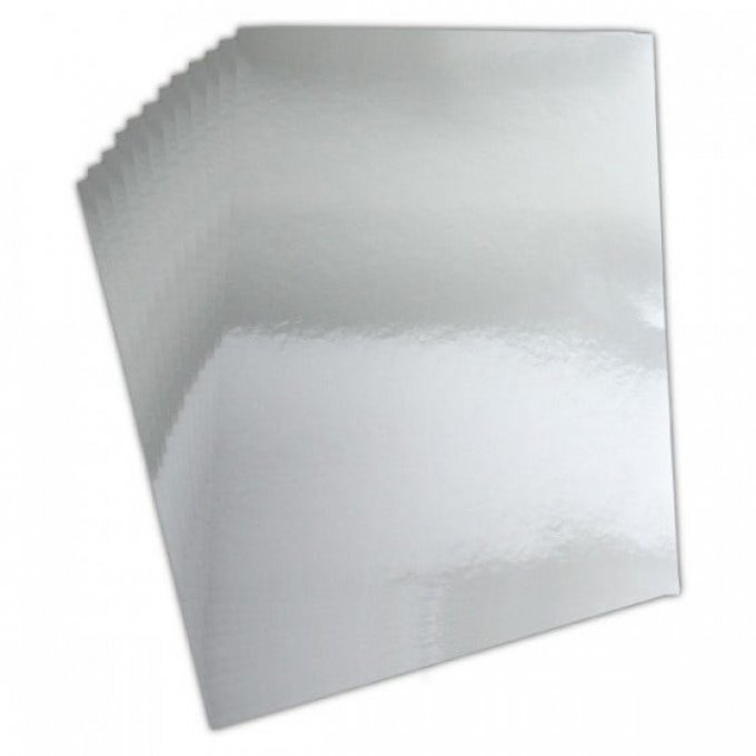 Cardstock argent 21.5 x 28 cm 257 grs x 12