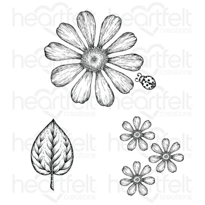 Tampons + Dies + Mold Large Garden Zinnia