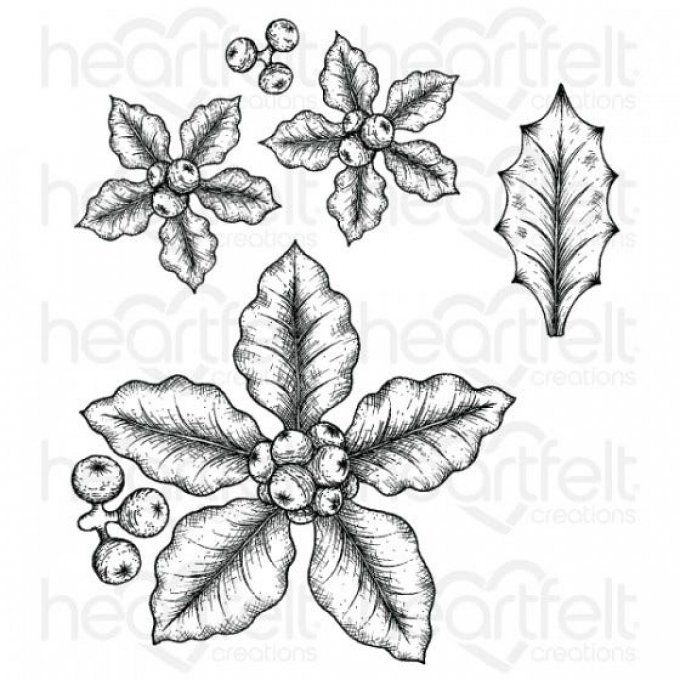 Tampons + Dies + Mold Large Festive Poinsettia