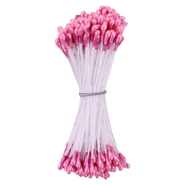 Lot De 240 étamines Fleurs Artificielles - Mini Perles Doubles Têtes, 6 Cm - Pour Décoration Mariage, Scrapbooking, Doré