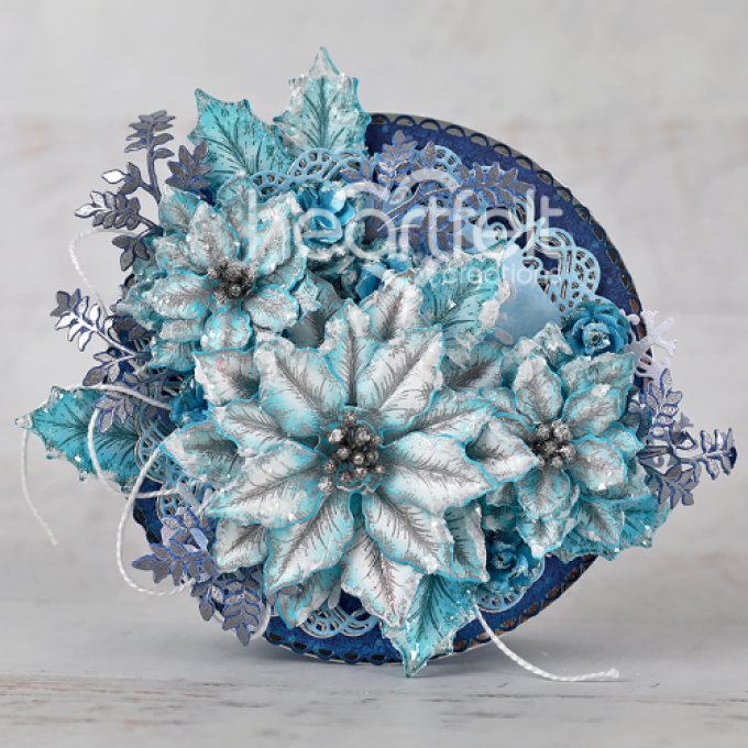 Tampons + Dies + Mold Large Festive Poinsettia