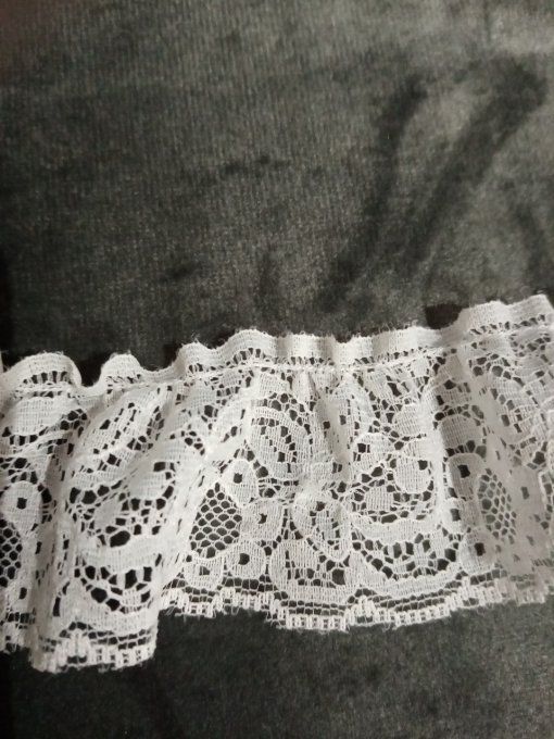 Dentelle froufrou blanche 50 cm 