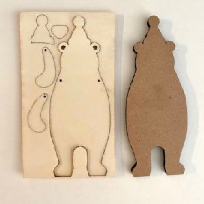 Ours en bois 3D