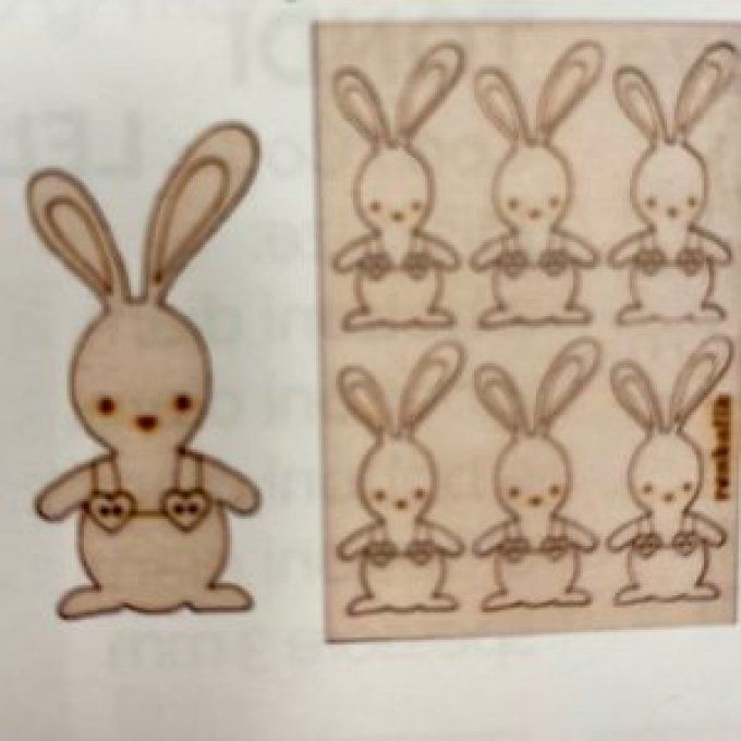 Silhouettes en bois Bunny Alvin