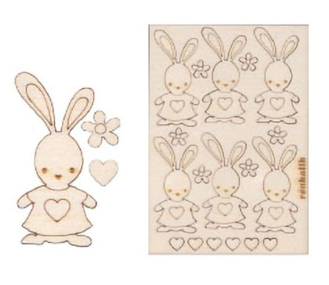Silhouettes en bois Sissi Bunny