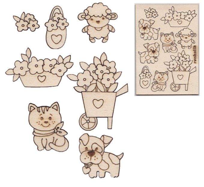 Silhouettes d’animaux en bois