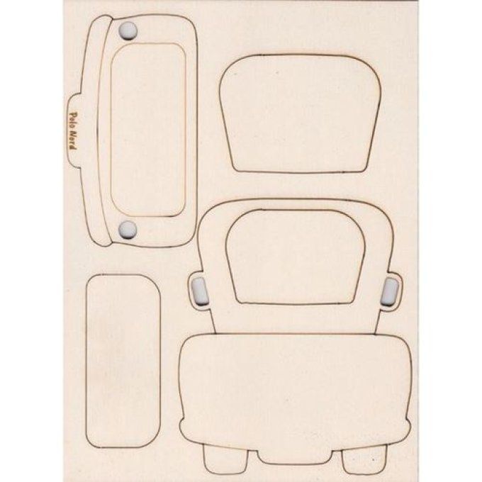 Voiture 3D Silhouette en bois