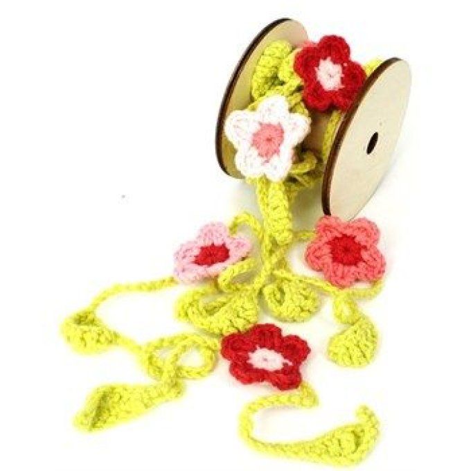 Ruban Tricot Corail et Rosa Baby