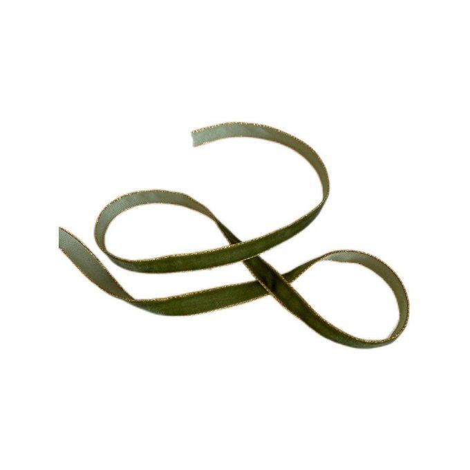 Ruban d’or velouté couleur Vert