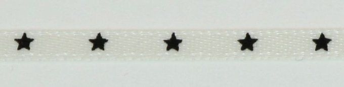 Ruban étoile ivoire 3mm x5 M