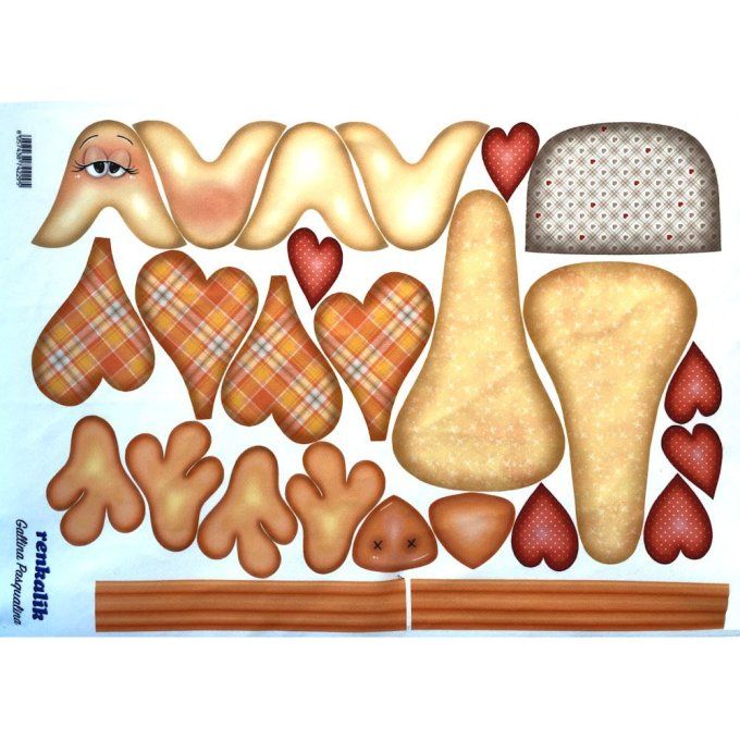 Kraft Cloth 3D Hen Pasqualina Renkalik
