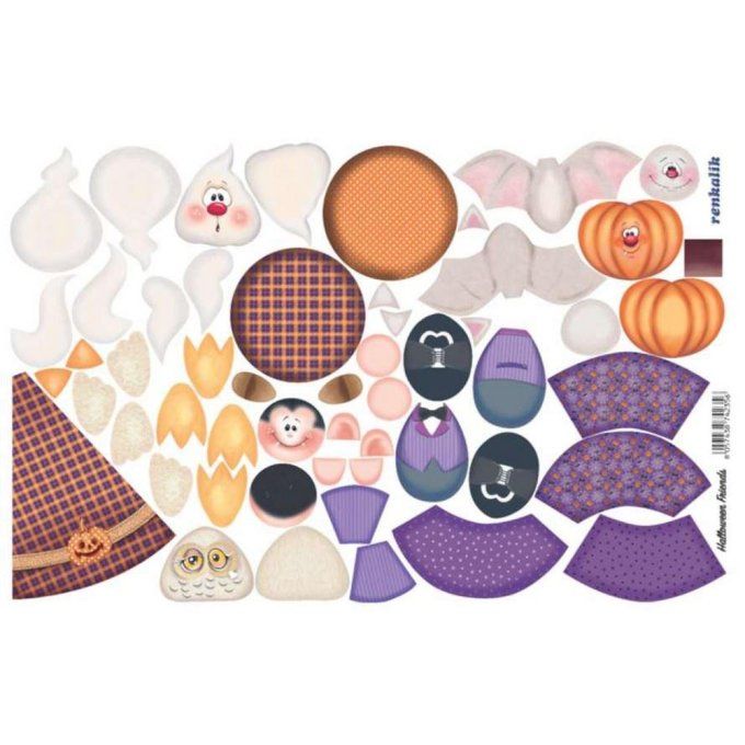Kraft Cloth 3D Halloween Friends Renkalik