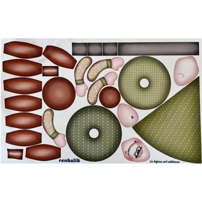 Kraft 3D cloth La Befana nel Calderone