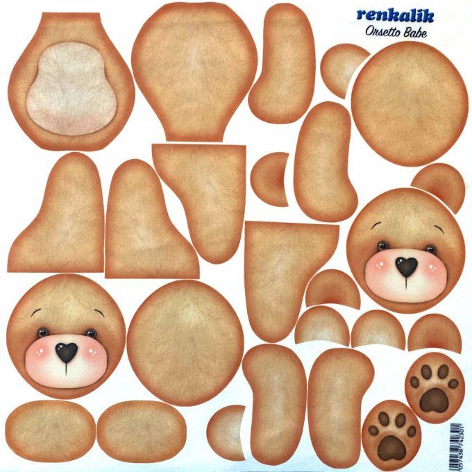 Kraft Cloth 3D Bear Babe Renkalik
