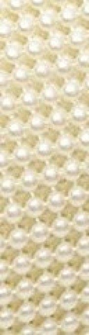 Ruban de perles champagne, 4 rangées de 4mm lg 44 cm 