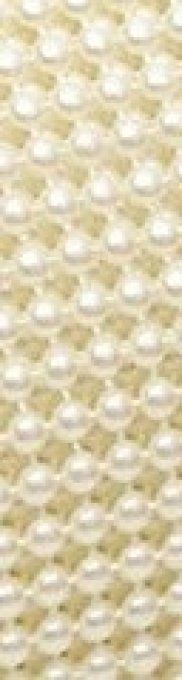 Ruban de perles champagne, 4 rangées de 4mm lg 44 cm 