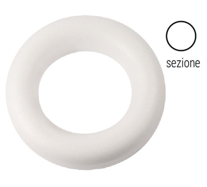 Couronne en polystyrène pleine de 10 cm