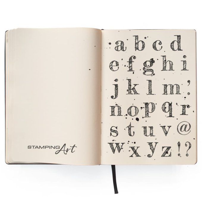 CLEAR STAMP SET 4"X6" DESIGN LOWERCASE ALPHABET