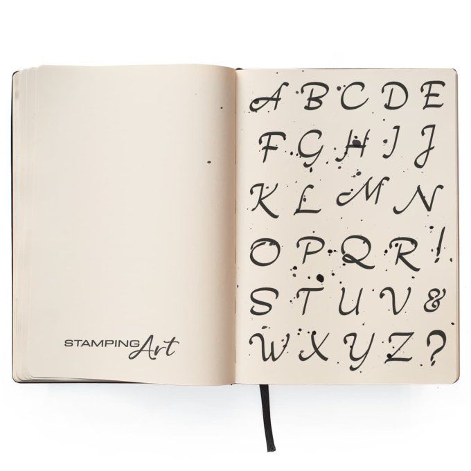CLEAR STAMP SET 4"X6" MOONLIGHT UPPERCASE ALPHABET