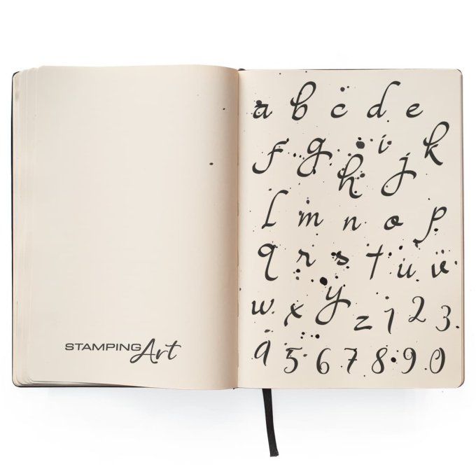 CLEAR STAMP SET 4"X6" MOONLIGHT LOWERCASE ALPHABET