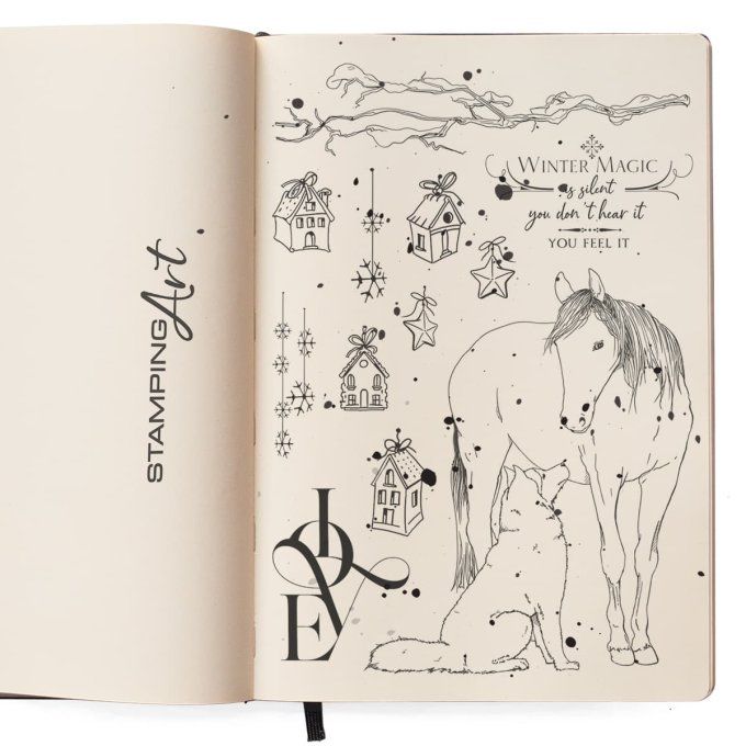 CLEAR STAMP SET 6"X8" WINTER MAGIC