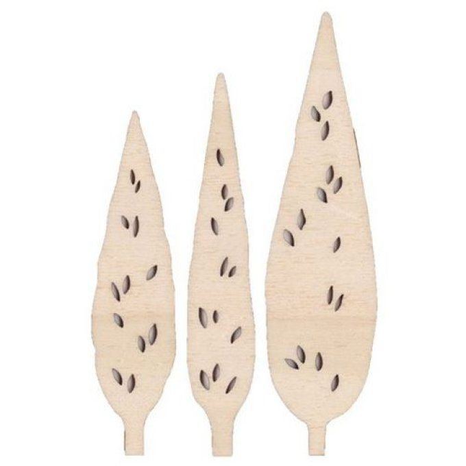 Silhouettes en bois de cyprès