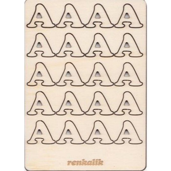 Jeu de lettres en bois A