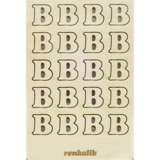 Jeu de lettres en bois B