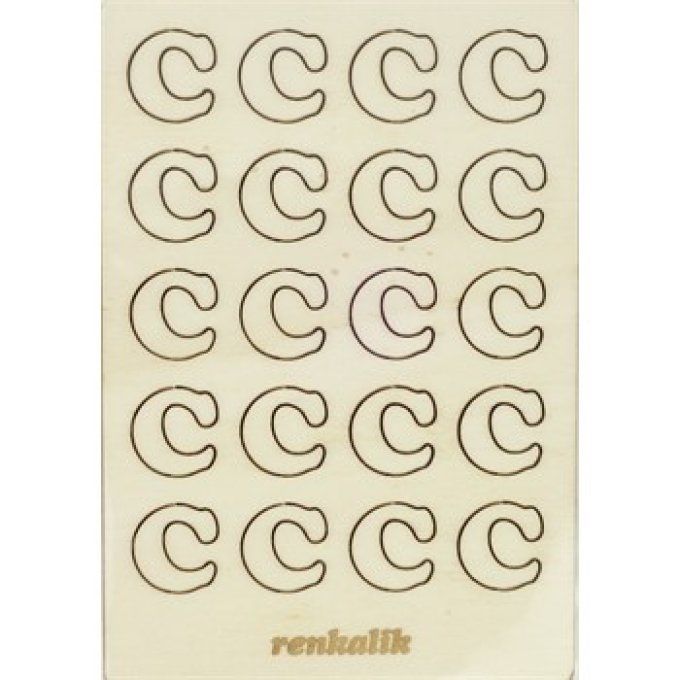 Jeu de lettres en bois C