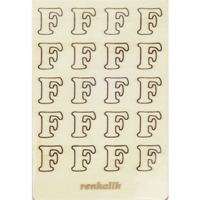 Jeu de lettres en bois F