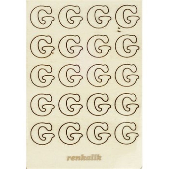 Jeu de lettres en bois G