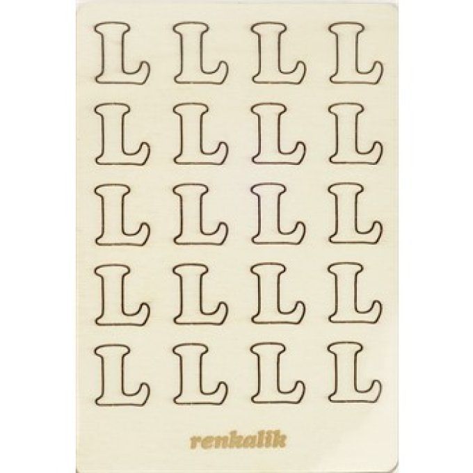 Jeu de lettres en bois L