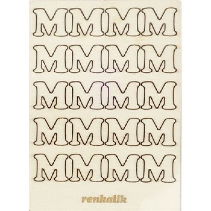 Jeu de lettres en bois M