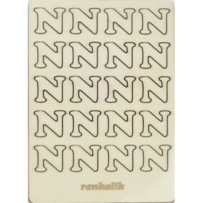 Jeu de lettres en bois N