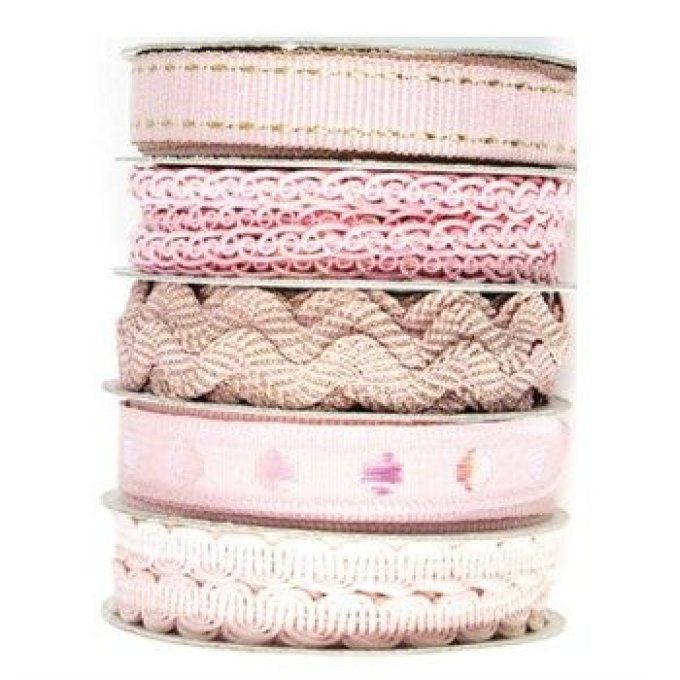 Ensemble de rubans Mai Tai en rose