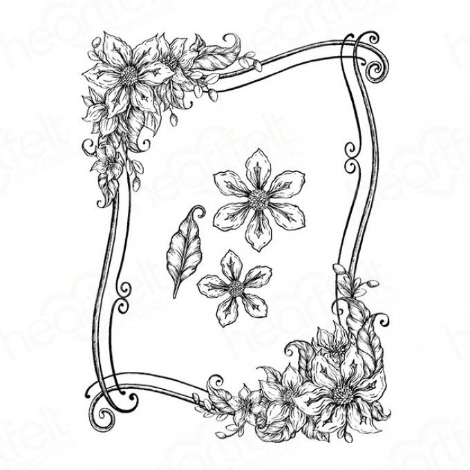 Tampons + Dies Curvy Floral Frame