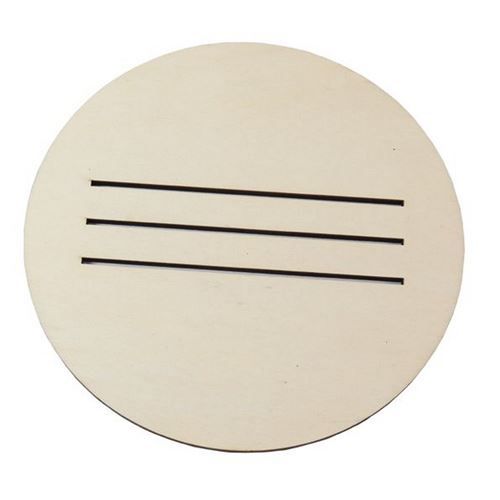 Support rond en bois diam. 21 avec trois rails