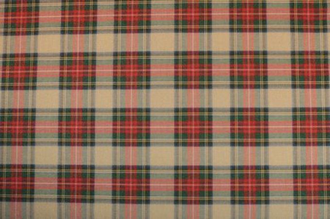 Brilly Lurex Tissu rouge écossais 35 x 50 cm