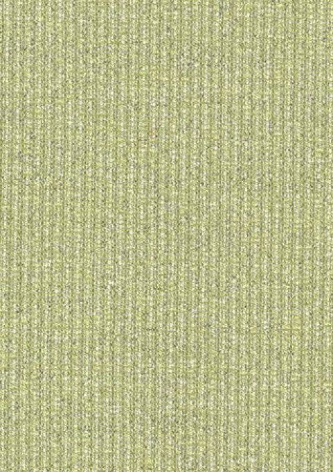 Ribby Lurex Tissu Côtelé Vert et Argent  50 x 50 cm