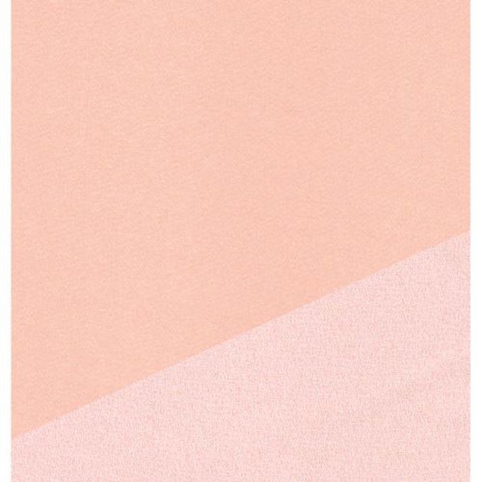 Primette pêche et tissu blanc