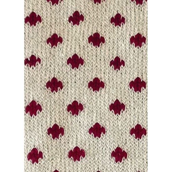 Tubulaire Lily Lurex ivoire et rouge