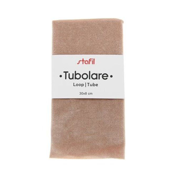 Velours tubulaire rose poudré Stafil