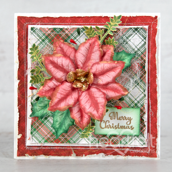 Tampons + Dies + Mold Large Festive Poinsettia