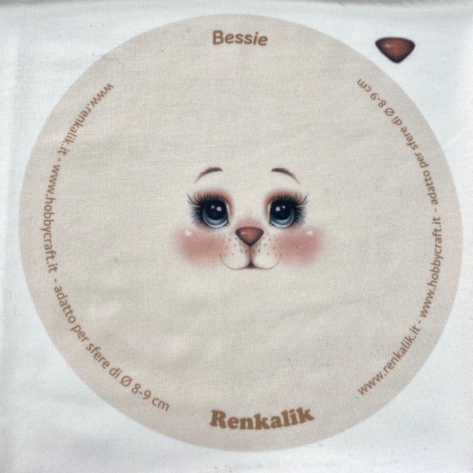 Visages de Bessie imprimés sur tissu x2